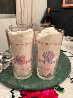 Vintage drinking glasses set of 6