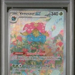 2023 POKEMON MEW EN-151 SPECIAL ILLUSTRATION RARE #198 VENUSAUR EX PSA 9