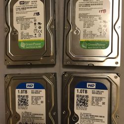 Western Digital & Seagate 1TB SATA Hard Drives