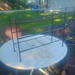 Metal Shoe Rack With 3 Shelves Like New 