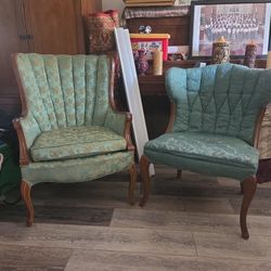 Vintage Upholstered Accent Chairs