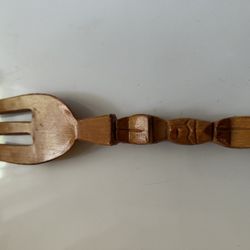 Vintage Large Wooden Fork