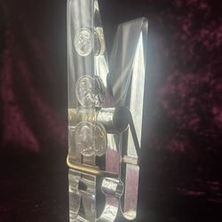 Mid Century Lucite Clothespin w/ Pre 64 Silver Coins