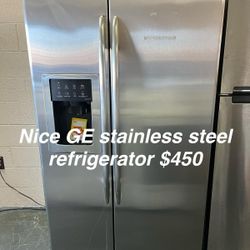 Nice GE Stainless Steel Refrigerator 