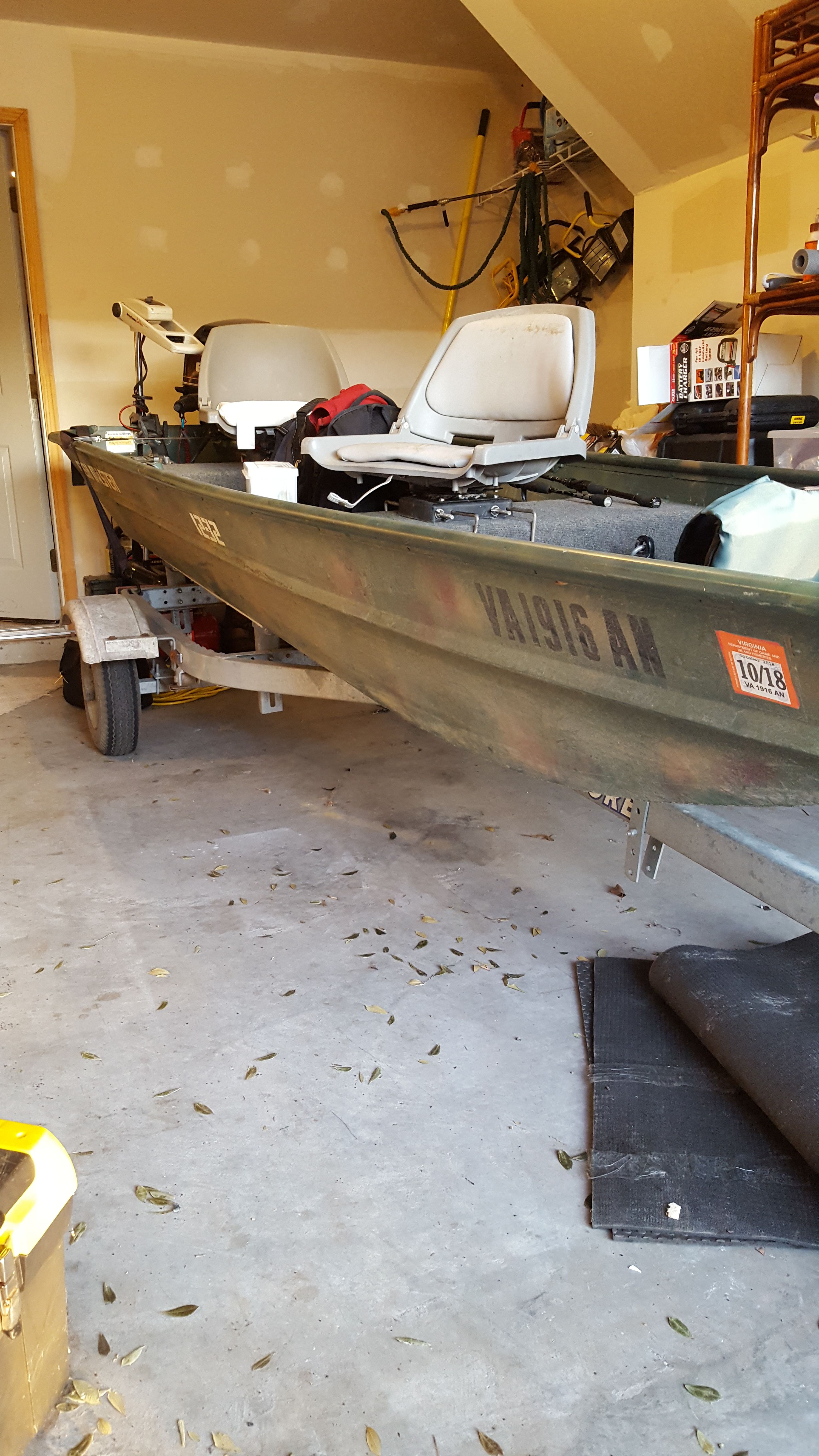 Fish master 12foot boat and trailer, includes evinrude motor plus more