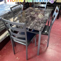 Furniture table with four chair
