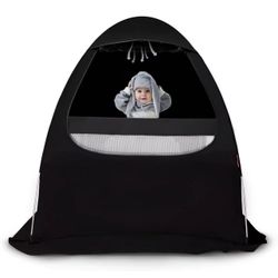 Voovc Crib Blackout Cover-99% Blackout, Pack N Play Travel Crib Tent