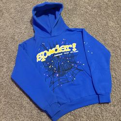 Blue and yellow spider hoodie
