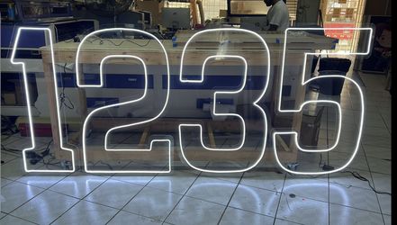 Acrylic Neon Number Marquee 
