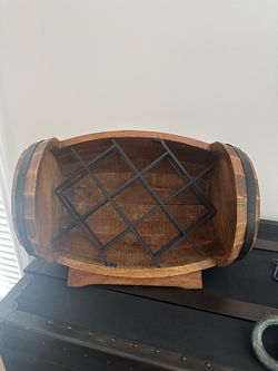 Pottery Barn Table Top Wine Barrel Rack