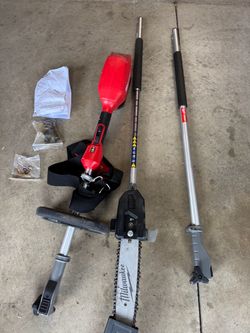 Milwaukee Cordless Pole Saw with Attachments