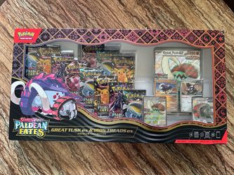 Pokemon TCG Paldean Fates Great Tusk & Iron ex Premium Collection Box NEW SEALED