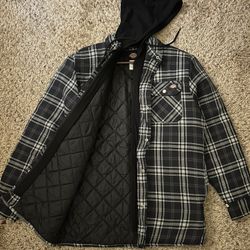Dickies Flannel Hooded Shirt Jacket 