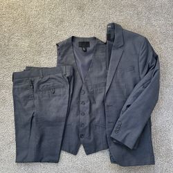 Dark Grey H&M regular fit 3-piece suit