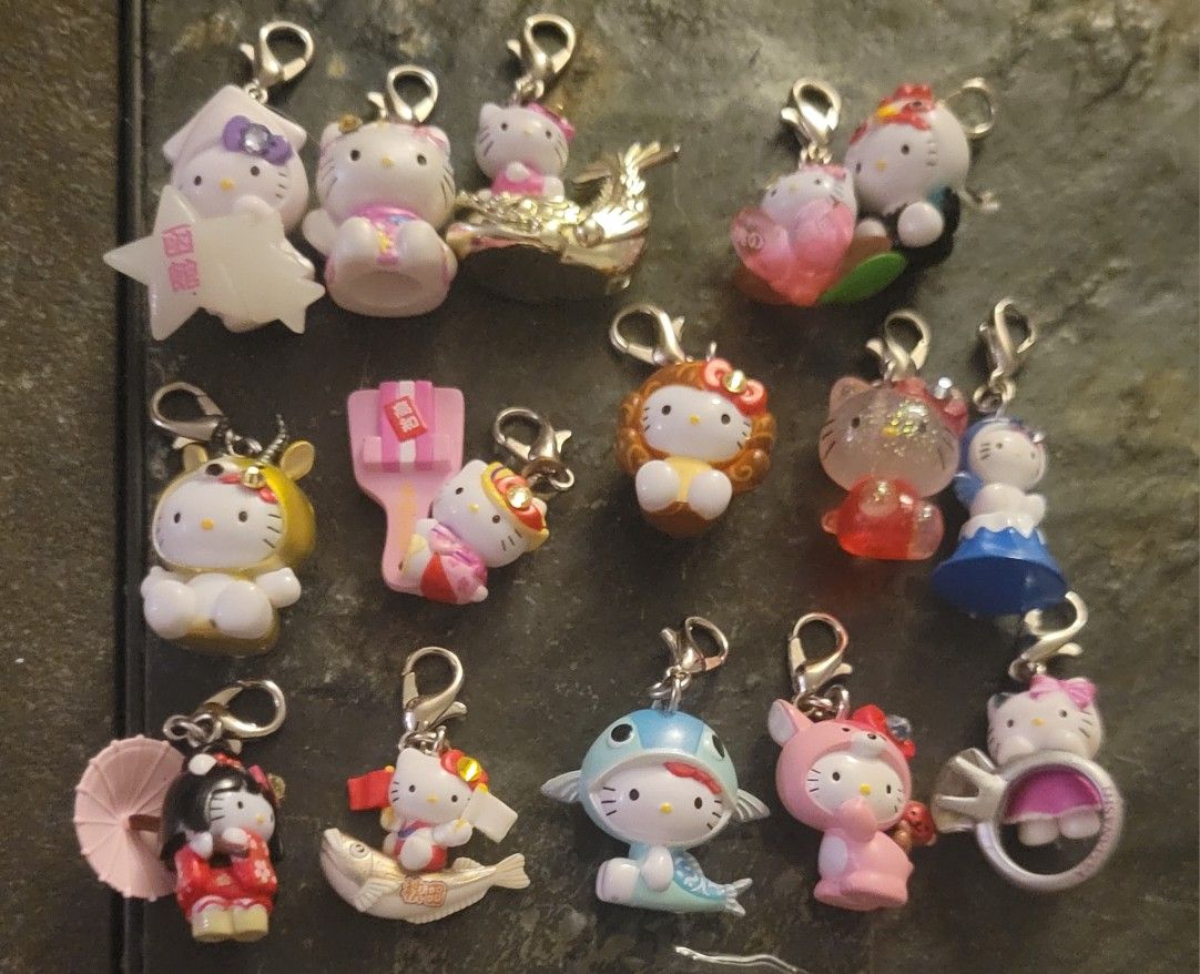 Lot Of 15 Gotachi, Sanrio, Hello Kitty Charms