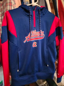 Atlanta Braves Women's Cooperstown Collection New Era 1/4 Zip Hoodie SIZE SMALL