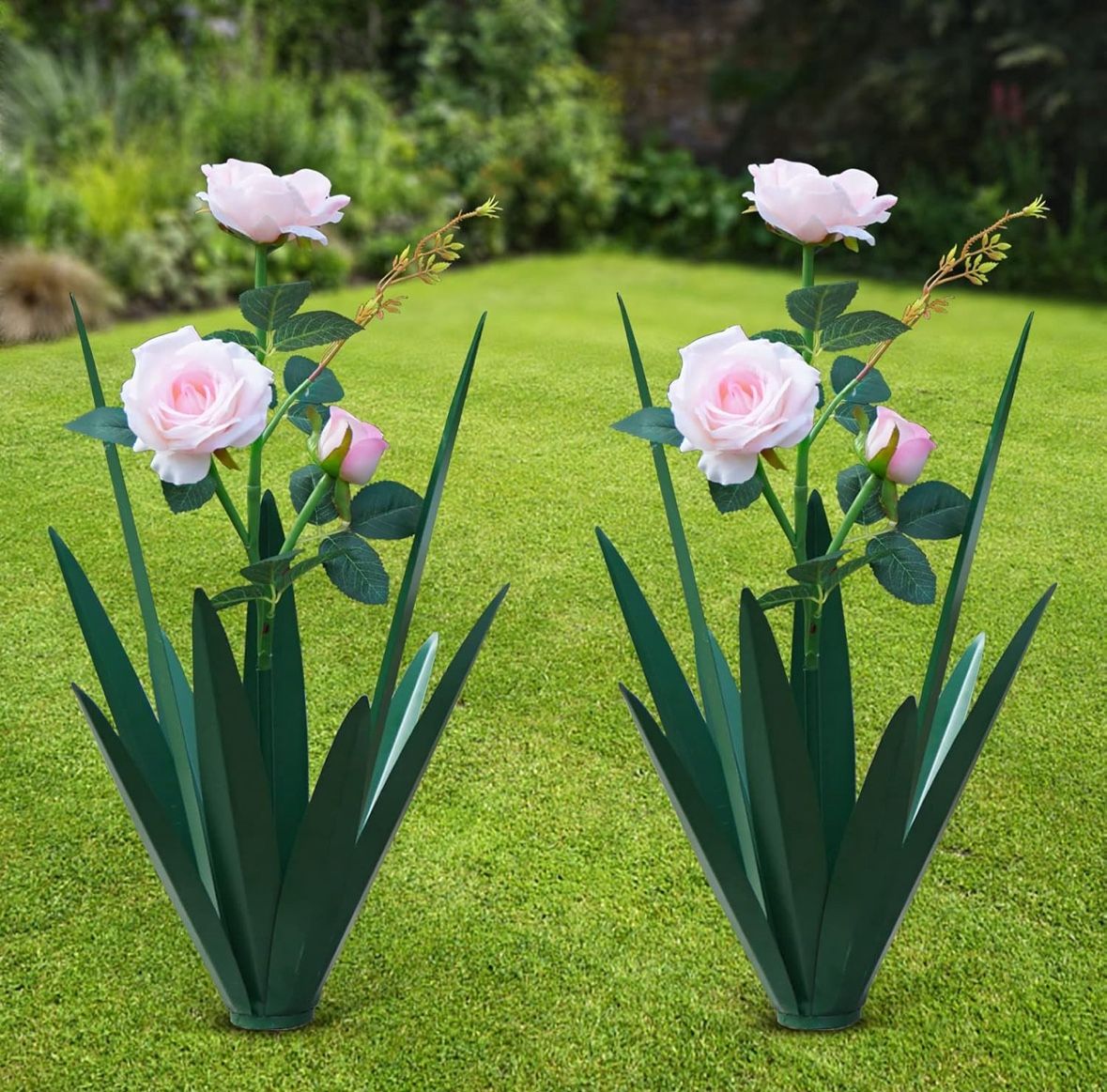Metal Art Flower 2 PCS Rose
