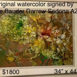 Watercolor By JANE Bauder DARROW SEDONA AZ