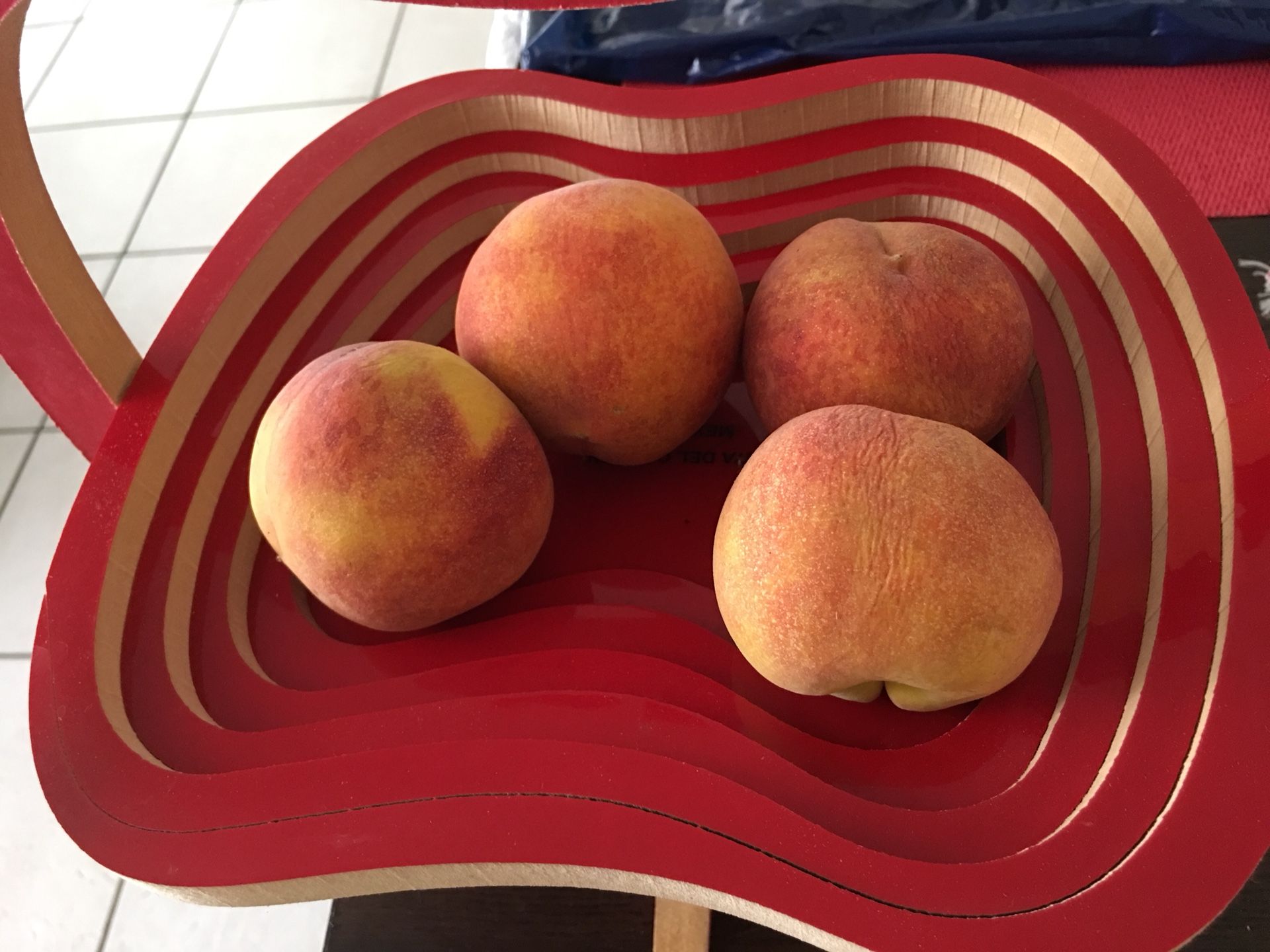 New red fruit basket or for different purpose handmade wood in mexico