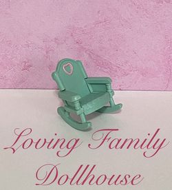 Vintage Fisher Price Loving Family Dollhouse Nursery Bedroom Rocking Chair