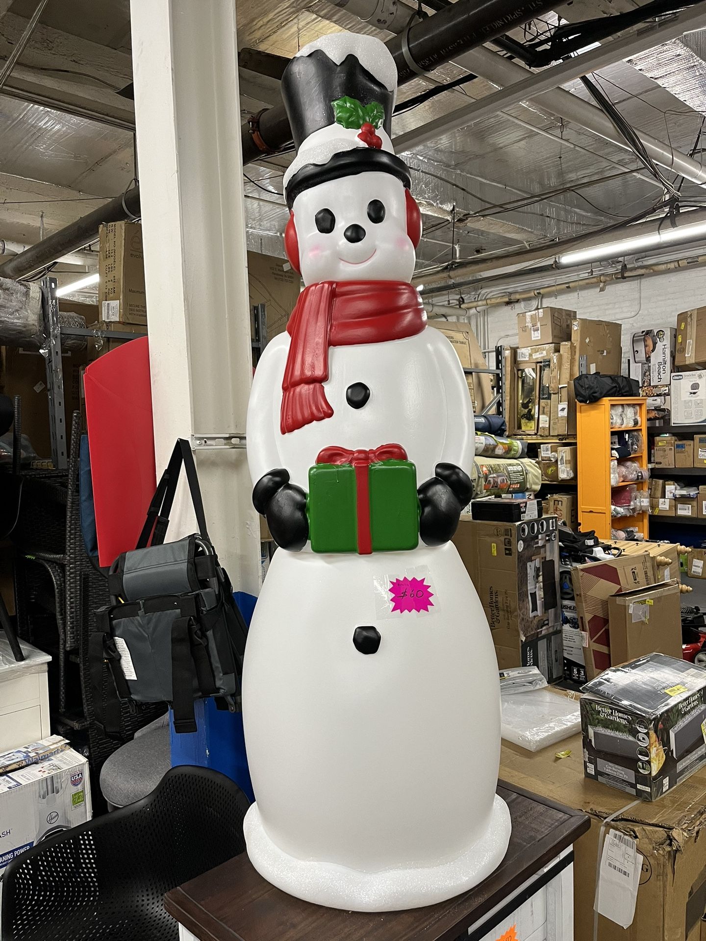 Light-Up Snowman for Indoor/Outdoor Christmas Décor, 66IN