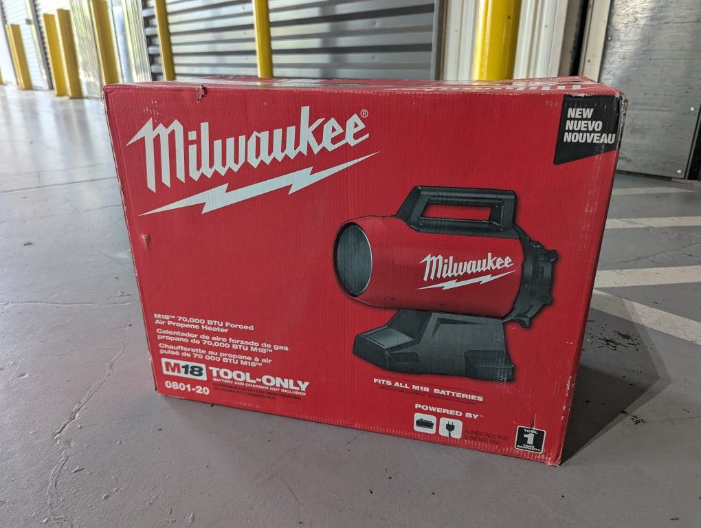 New Milwaukee M18 Propane Heater