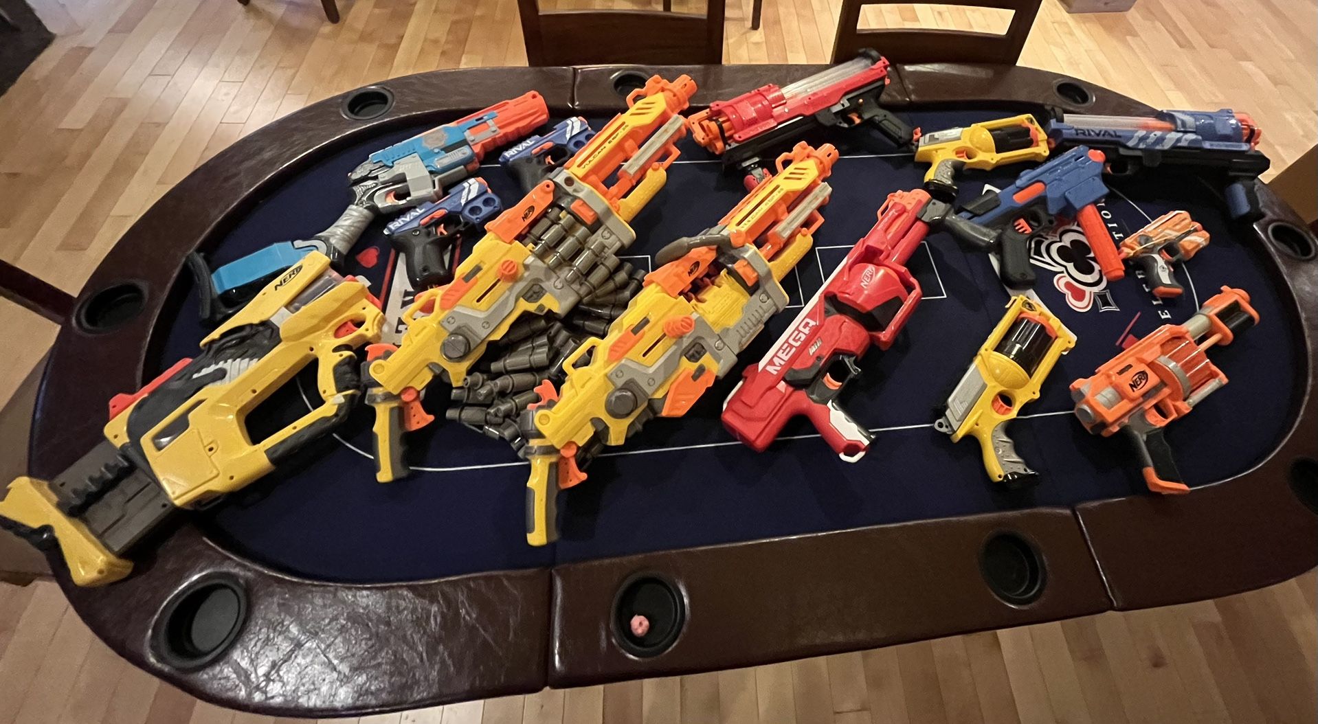 Assorted Nerf Guns And Accessories