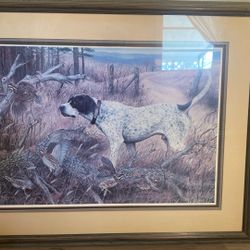 Beautifully Framed Hunting Print Of Lee Rogers Painting