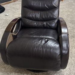 Black Faux Leather Recliner 