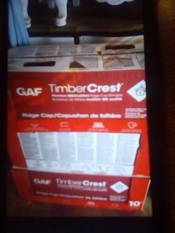 GAF TIMBERCREST RIDGE CAP SHINGLES 10IN PEW GRY/STN BRAND NEW