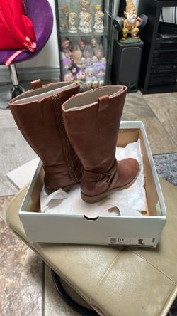 Sonoma knee high boots for little girls size 13 Cognac color