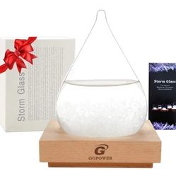 Storm Glass Cool Unusual Gifts Storm Glass Weather Predictor Snow Globes for Adults Galileo Thermometer