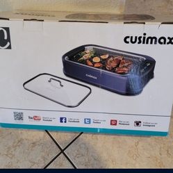Smokeless Grill Indoor Grill Electric Grill CUSIMAX Smokeless Grill Portable Korean BBQ Grill with Turbo Smoke Extractor Technology