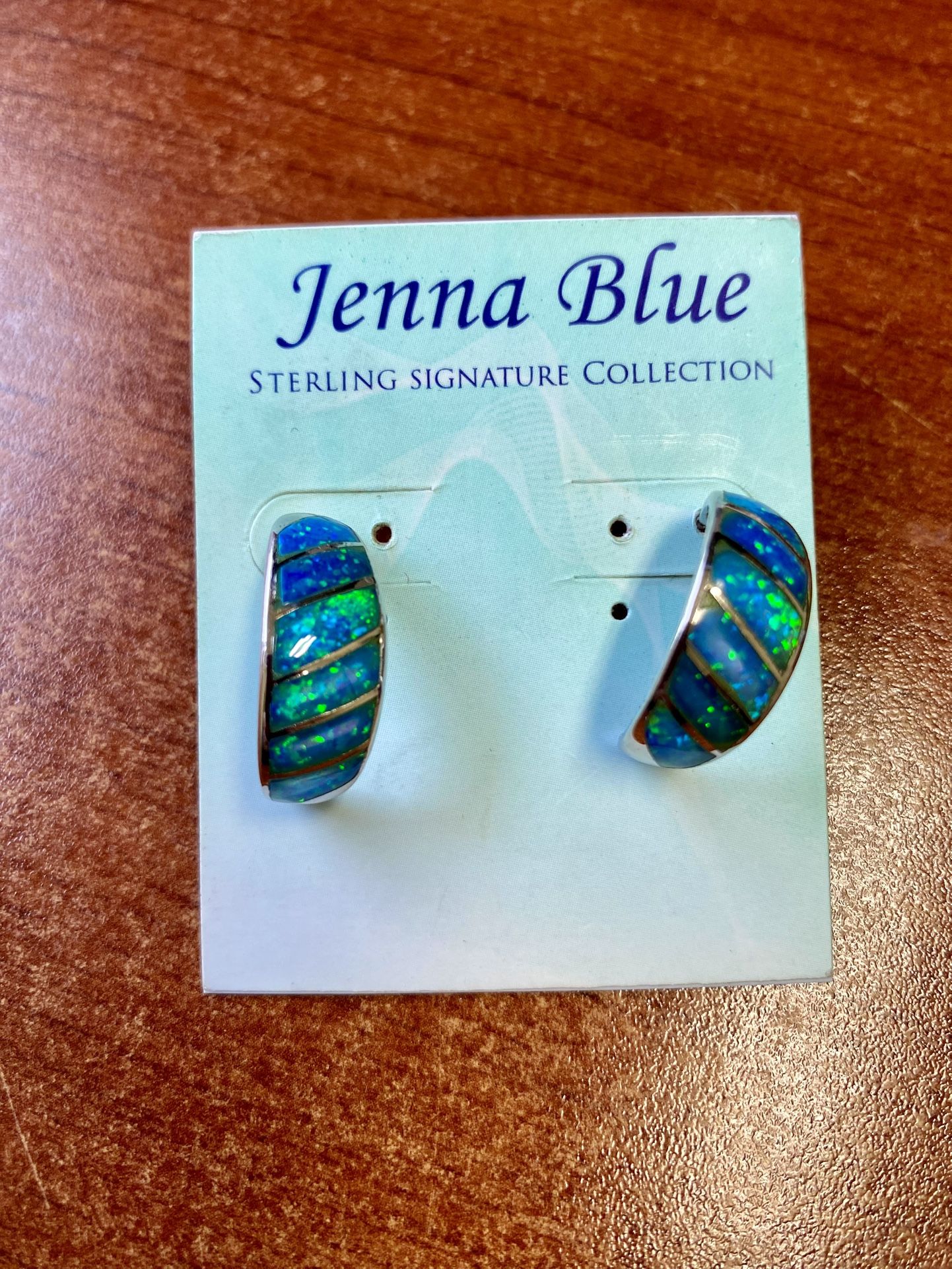 Jenna Blue Pierced Sterling Silver And Stone Earrings