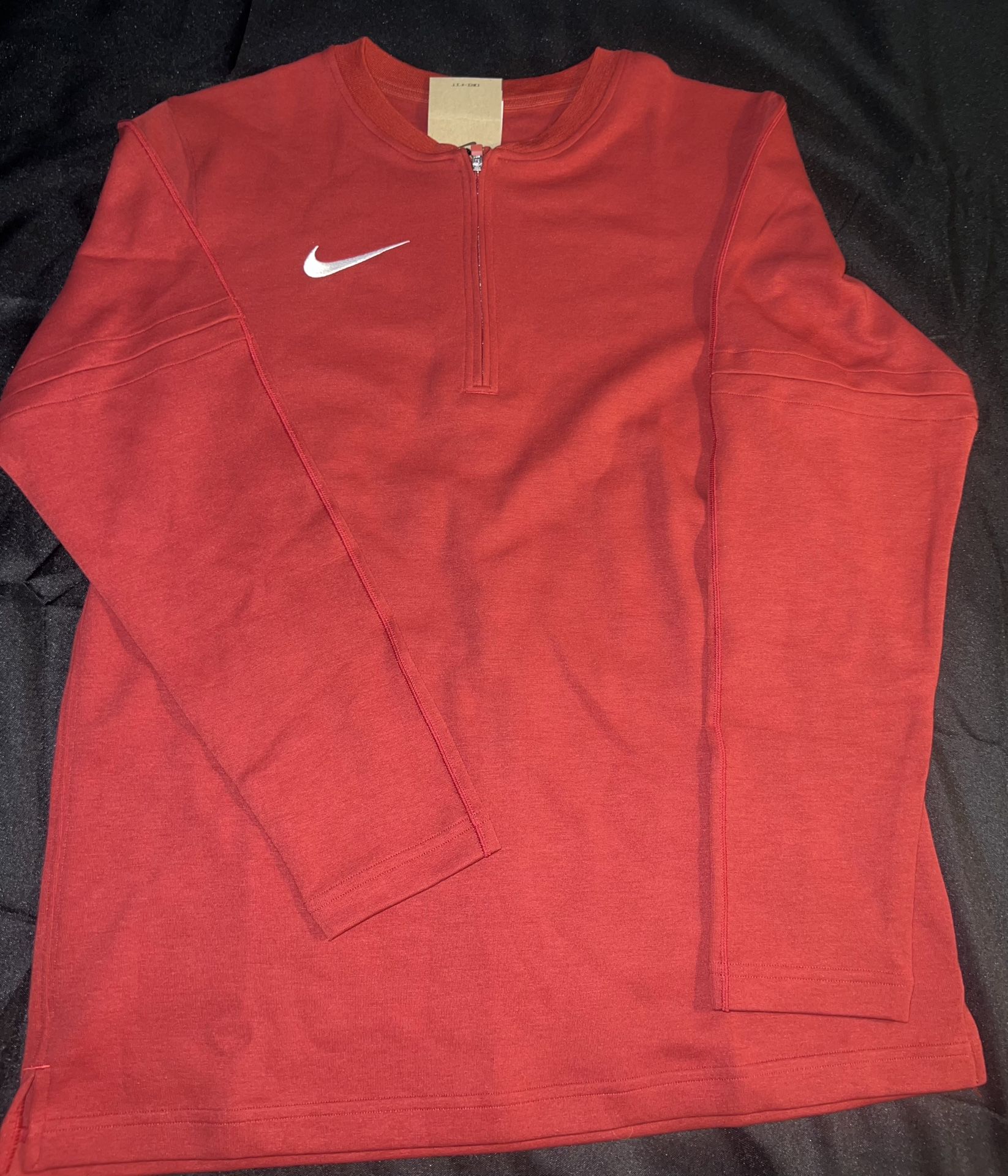 Nike Dri Fit Quarter Zip RED Size Small