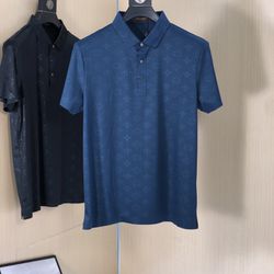 L V Black/Blue Polo Shirt New