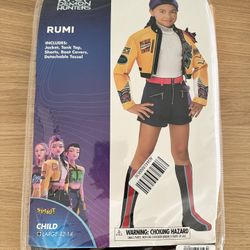 Spirit Halloween KPop Demon Hunters Kids Rumi Costume Size Large 12-14 NWT