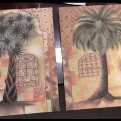 2 New Palm Tree Portraits $30 each 