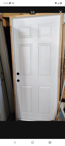 32x80 prehung right hand,fire door 6 panels, painted,13/4" , special order door available now