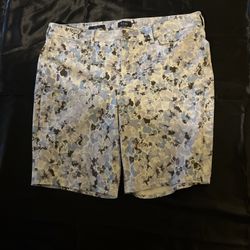NYDJ Women’s Plus Sz 20W Briella Floral Denim Shorts