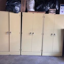 6 Metal Storage Cabinets + Husky Tool Set – Garage Cleanout – $350 OBO