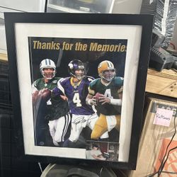 Brett Favre Authenticated autographed Poster