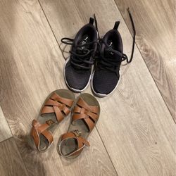 Puma Soft foam Size 12 Shoes And A Pair Of Brown Sandals