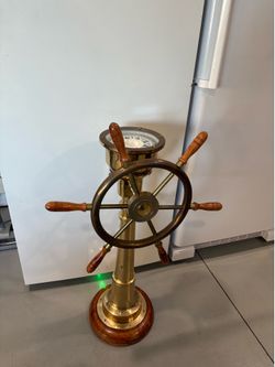 Ships wheel and compass stand