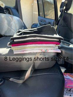 8 Leggings Shorts Size 14.