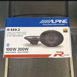 Alpine Type R 6x9 Inch Speakers 300 Watts Max 100 Watts RMS