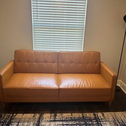 Faux Leather Futon