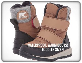 NEW! SOREL Toddler, warm winter boots! Size 4! Waterproof!