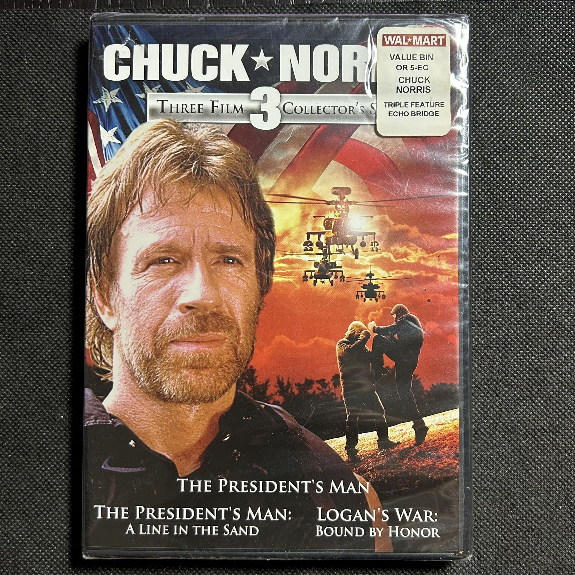 Chuck Norris 3 Film Collection DVD NEW Sealed Action President’s Man Logan’s War