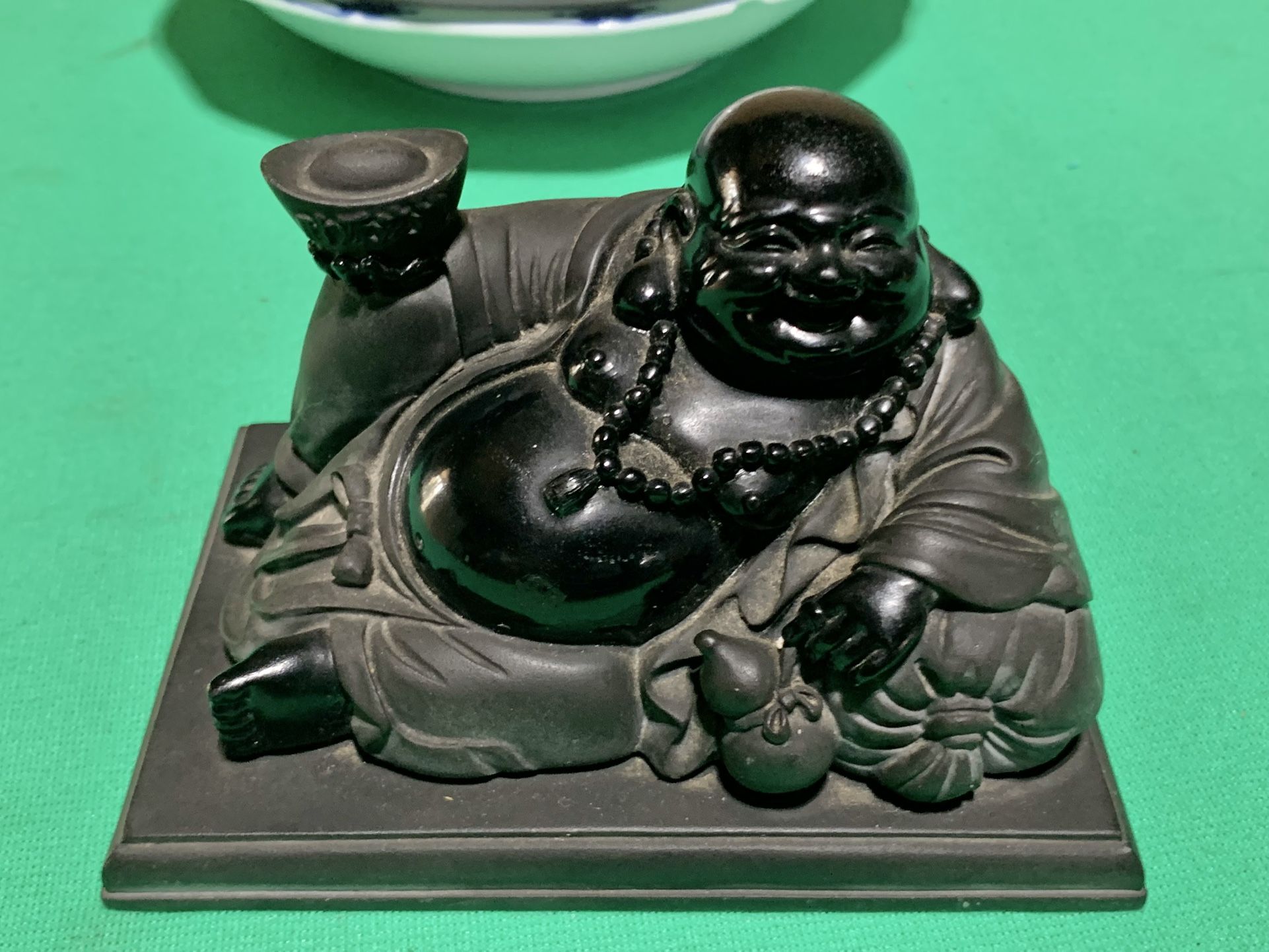 Vintage Statue of Hotei Chinese Laughing Buddha Figure Figurine 5” Paperweight